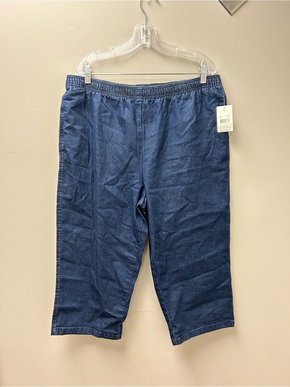 Penman’s Womens Blue Wide Leg Capri Trousers